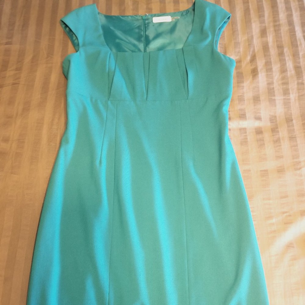 Calvin Klein Teal dress with pleats
